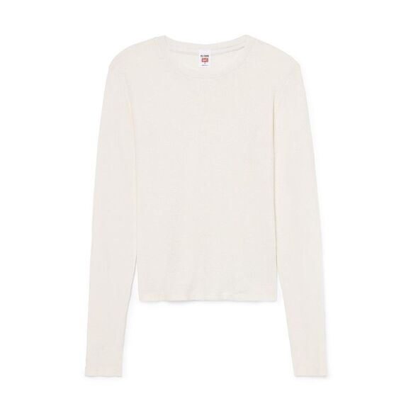 Re/Done '90s Baby Long-Sleeve in Vintage White Size M - Picture 5 of 12